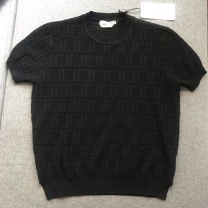 Black Short Sleeve Sweater